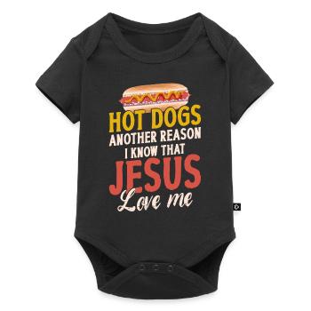 Hot Dog Adult Jesus Faith - Baby Premium short-sleeve bodysuit - black - Front