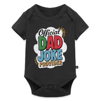 Offizieller Dad Joke Provider - Baby Premium Kurzarmbody - Schwarz - Vorne