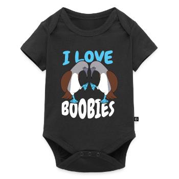 I Love Boobies Blue-footed Booby Bird - Baby Premium short-sleeve bodysuit - black - Front