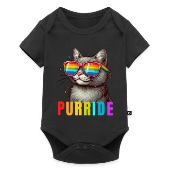 Purride Cat Pride Monat LGBTQ Rainbow Gay Parade - Baby Premium Kurzarmbody - Schwarz - Vorne