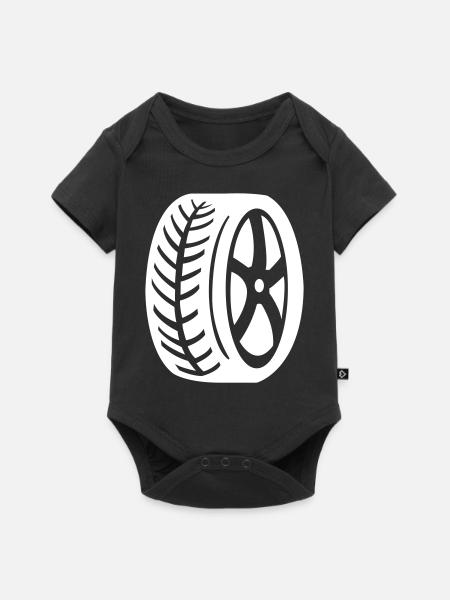 reifen - Baby Premium Kurzarmbody - Schwarz