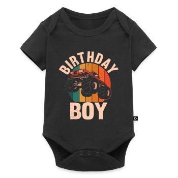 Birthday Kids Monster Truck Birthday Party - Baby Premium short-sleeve bodysuit - black - Front