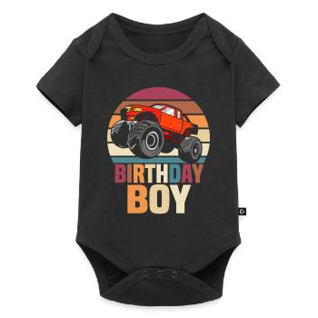 Birthday Kids Monster Truck Birthday Party - Baby Premium short-sleeve bodysuit - black - Front