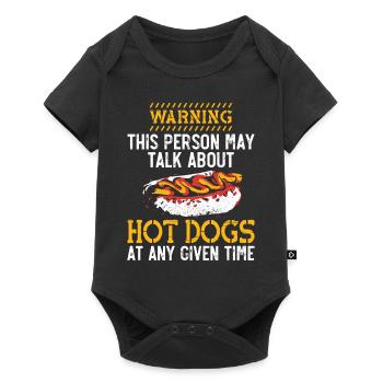 Hot Dog Adult Warning This Person - Baby Premium short-sleeve bodysuit - black - Front