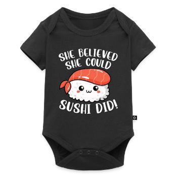 Sushi Food Japan Nigiri Gift - Baby Premium short-sleeve bodysuit - black - Front