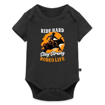 Rodéo western Roulez fort, restez fort : la vie de rodéo - Body à manches courtes Premium Bébé - noir - Devant