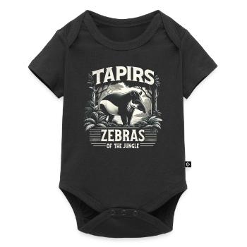 Tapire - Die Zebras des Dschungels - Baby Premium Kurzarmbody - Schwarz - Vorne