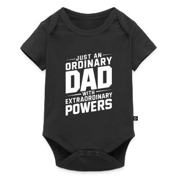 Juste un père ordinaire avec des super-pouvoirs - Body à manches courtes Premium Bébé - noir - Devant