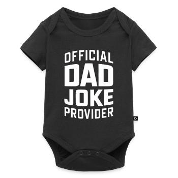 Offizieller Dad Joke Versorger - Baby Premium Kurzarmbody - Schwarz - Vorne