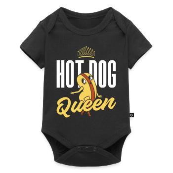 Hot Dog Adult Queen Hot Dog Queen - Baby Premium Kurzarmbody - Schwarz - Vorne