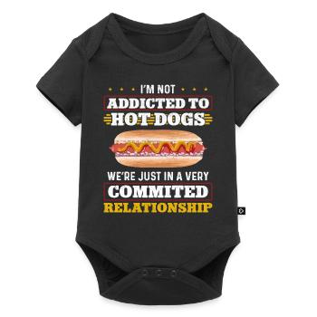 Hot Dog Adult I'm Not Addicted To - Baby Premium short-sleeve bodysuit - black - Front