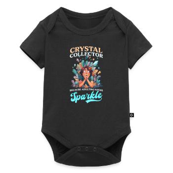 Crystal Collector, weil das Erwachsenwerden Glanz braucht - Baby Premium Kurzarmbody - Schwarz - Vorne