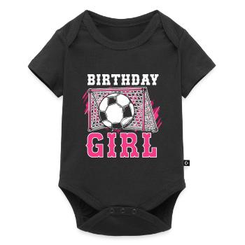 Anniversaire Fille Football Bday Thème Fête - Body à manches courtes Premium Bébé - noir - Devant
