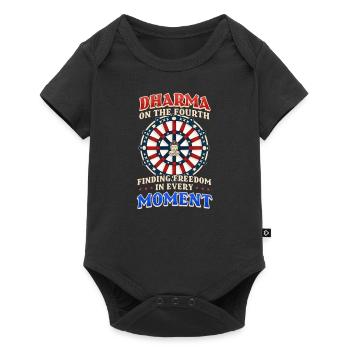 Le bouddhiste patriotique trouve la liberté à chaque instant - Body à manches courtes Premium Bébé - noir - Devant