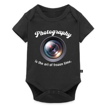 La photographie est l’art du temps figé - Body à manches courtes Premium Bébé - noir - Devant