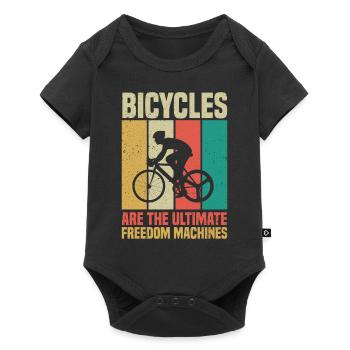 Les vélos sont les machines de liberté ultimes. - Body à manches courtes Premium Bébé - noir - Devant