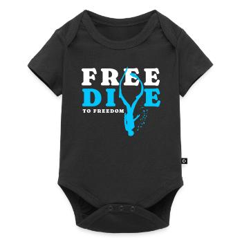 Diving, Freediving, Freediving No Limit Freediving - Baby Premium short-sleeve bodysuit - black - Front