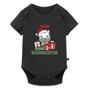 Merry Christmas Zebra Christmas Eve Zebras - Baby Premium short-sleeve bodysuit - black - Front