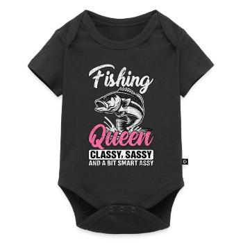Fishing Queen cassy sassy and a bit sassy - Baby Premium short-sleeve bodysuit - black - Front