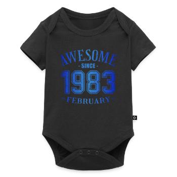 Février 1983 - Anniversaire en février Génial - Body à manches courtes Premium Bébé - noir - Devant
