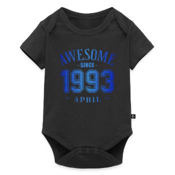 April 1993 - Geburtstag im April Awesome - Baby Premium Kurzarmbody - Schwarz - Vorne