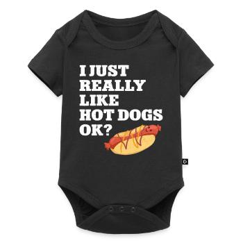 Hot Dog Adult I Just Really Like - Baby Premium short-sleeve bodysuit - black - Front