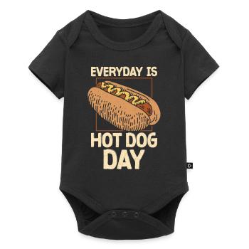 Hot Dog Adult Every Day Is Hot Dog - Baby Premium short-sleeve bodysuit - black - Front