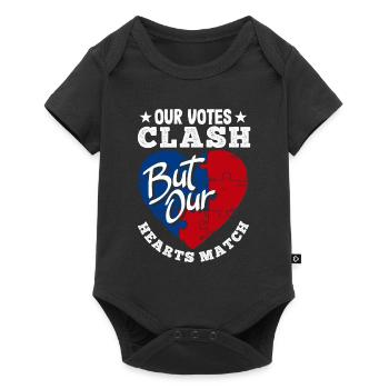 United In Love Unity Patriotic American - Baby Premium short-sleeve bodysuit - black - Front