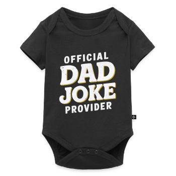 Offizieller Dad Joke Provider - Baby Premium Kurzarmbody - Schwarz - Vorne