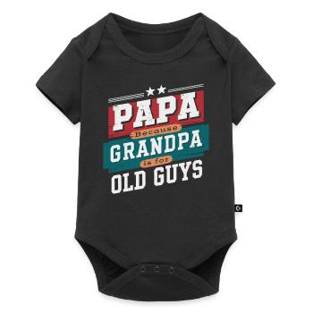 Papa Weil Opa Für Alte Herren Ist - Baby Premium Kurzarmbody - Schwarz - Vorne