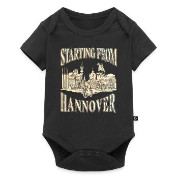 Starting HANNOVER Cyclocross Road Bike Gravel Bike - Baby Premium short-sleeve bodysuit - black - Front