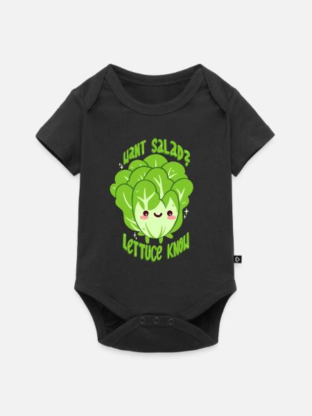 Salat - Baby Premium Kurzarmbody - Schwarz