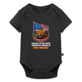 Veines masala amérindiennes Coeur de rêve américain - Body à manches courtes Premium Bébé - noir - Devant
