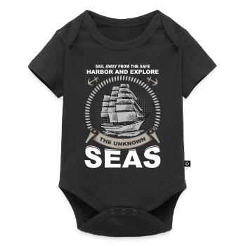 Sail Away From The Safe Harbor And Explore The Unk - Baby Premium short-sleeve bodysuit - black - Front