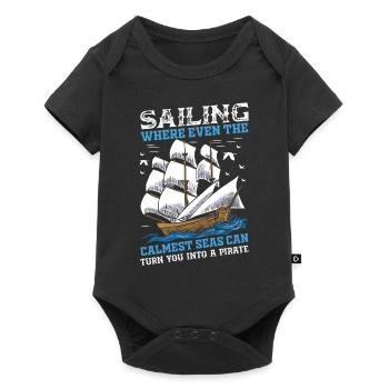 Sailing: Where Even The Calmest Seas Can Turn You - Baby Premium short-sleeve bodysuit - black - Front