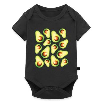 Avocado Guacamole Vegan Geschenk - Baby Premium Kurzarmbody - Schwarz - Vorne