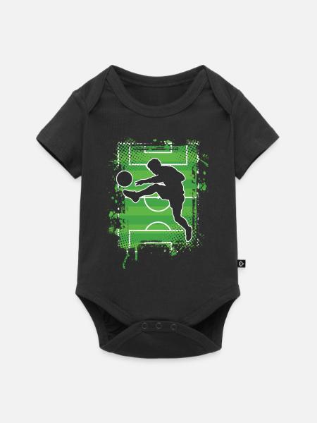Fußball Fußballer - Baby Premium Kurzarmbody - Schwarz