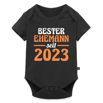 Meilleur mari de la Saint-Valentin depuis 2023 - Body à manches courtes Premium Bébé - noir - Devant