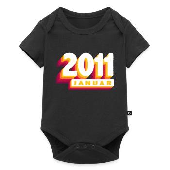 Janvier 2011 0 13 ans Homme Femme Anniversaire - Body à manches courtes Premium Bébé - noir - Devant