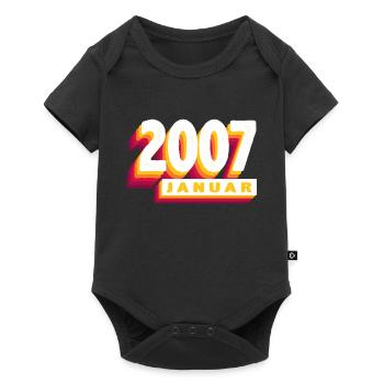 January 2007 0 17 years old Man Woman Birthday - Baby Premium short-sleeve bodysuit - black - Front