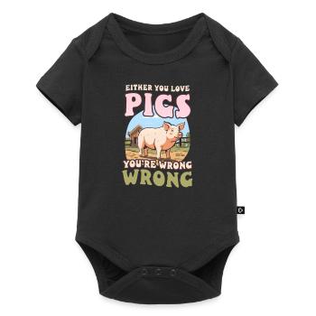 Pig Farmer Love Pigs Wrong Wrong - Baby Premium short-sleeve bodysuit - black - Front