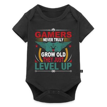 Gamers Never Truly Grow Old, They Just Level Up. - Baby Premium short-sleeve bodysuit - black - Front
