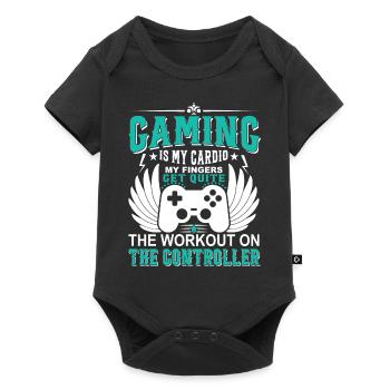 Le jeu est mon cardio - Mes doigts ont tout à fait le temps - Body à manches courtes Premium Bébé - noir - Devant