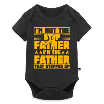 I'm not the step father I'm the father that step - Baby Premium short-sleeve bodysuit - black - Front