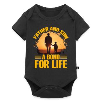 Father and Son a bond for Life - Baby Premium short-sleeve bodysuit - black - Front