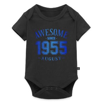 August 1955 - Geburtstag im August Awesome - Baby Premium Kurzarmbody - Schwarz - Vorne