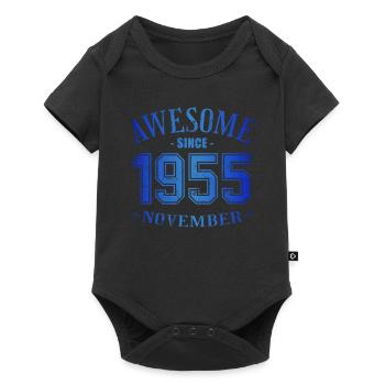 November 1955 - Geburtstag im November Awesome - Baby Premium Kurzarmbody - Schwarz - Vorne