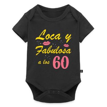 Crazy and Fabulous at 60 - Baby Premium short-sleeve bodysuit - black - Front