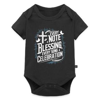 Prayer Songs Jesus Christ Religious Music - Baby Premium short-sleeve bodysuit - black - Front