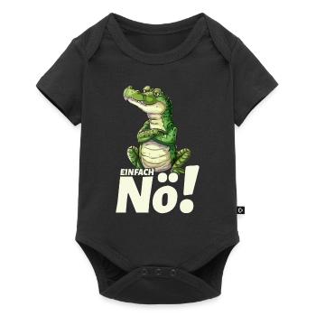 Crocodile with simply nope saying - Baby Premium short-sleeve bodysuit - black - Front